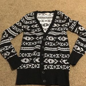 Black and white cardigan